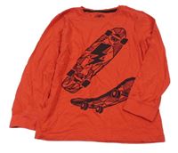 Červené tričko so skateboardmi  Bluezoo