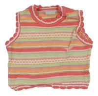 Farebná pruhovaná svetrová crop vesta Matalan