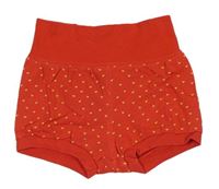 Červené bavlnené kraťasy so srdiečkami H&M