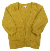 Okrový chlpatý svetrový cardigan Primark