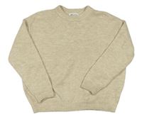 Béžový vlnený sveter s perličkami H&M