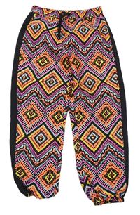 Čierno-farebné vzorované ľahké nohavice zn. Pep&Co