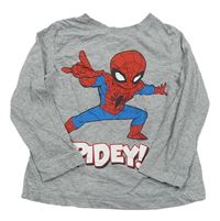 Sivé melírované tričko so Spidermanem C&A
