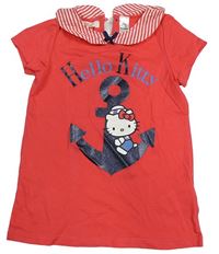 Červené tričko s Hello Kitty a límečkem H&M