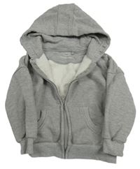 Sivá melírovaná prepínaci mikina s kapucňou zn. Primark