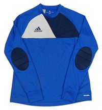 Modro-tmavomodré sportovní funkční brankářské triko s logem Adidas