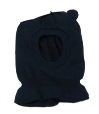 Nové - tmavomodrá pletená zateplená kukla Topomini