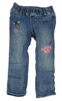 Tmavomodré džegíny s obrázky GAP