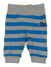 Sivo-modré pruhované ľahké tepláky Topomini