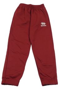 Vínové športové tepláky s logom