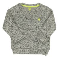 Sivá melírovaná pletená thermo mikina F&F