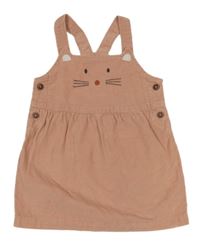 Svetloružové na traké menšestrové šaty s ňufáčikom  Lupilu