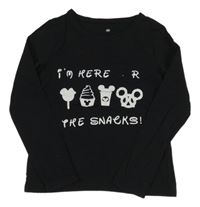 Čierne tričko s nápisom H&M