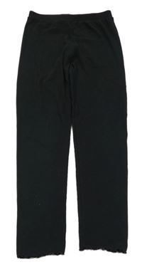 Černé žebrované legíny Tu