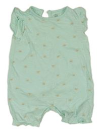 Mintový kraťasový overal s duhami F&F