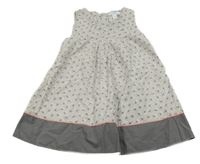 Sivé vzorované ľahké šaty obaibi