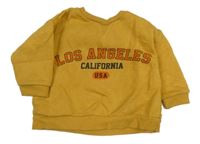 Okrová mikina s nápisom F&F