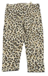 Béžovo-hnedo-čierne legíny s leopardím vzorom H&M