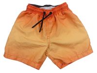 Oranžovo-žlté ombré plážové kraťasy Primark