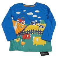 Nové - Modré triko s farmou Dunnes Stores