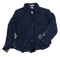 Tmavomodrá melírovaná košile 