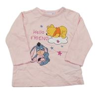 Růžové triko Medvídkem Pú a Oslíkem Disney
