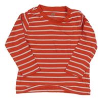 Jahodovo-bílé pruhované triko 