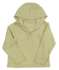 Svetložltá fleecová funkčná mikina s kapucňou Mountain Warehouse