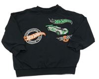 Čierna mikina s autami a nápisy - Hot Wheels