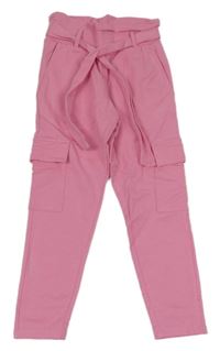 Růžové cargo tregíny s páskem Dopodopo