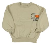 Béžová mikina s dýněmi a nápismi George