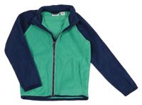 Zeleno-tmavomodrá fleecová prepínaci mikina Lily & Dan