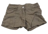 Hnědé lněné kraťasy Orchestra 