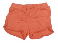 Korálové kraťasy s bambulkami a mašlou