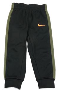 Černo-khaki sportovní tepláky s logem Nike