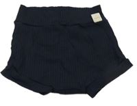 Tmavomodré rebrované kraťasy