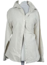 Dámská béžová lněná halenka H&M