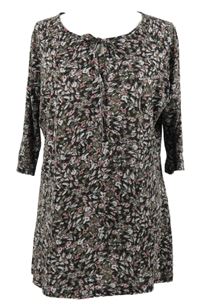 Dámska hnedo-ružová vzorovaná blúzková á tunika zn. Michele Boyard