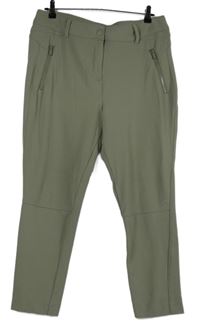 Dámské světlekhaki slim kalhoty C&A