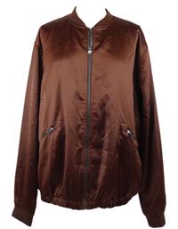 Pánský rezavý saténový bomber New Look 