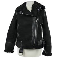 Dámsky čierny semišový zateplený krivák Zara