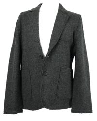 Pánské tmavošedé vlněné sako Club of Gents 