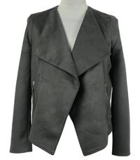 Nové - Dámský šedý semišový cardigán Dorothy Perkins 