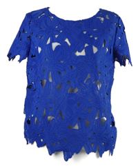 Dámská safírová krajková halenka George 