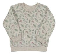 Bílo-růžová melírovaná mikina s listy Primark