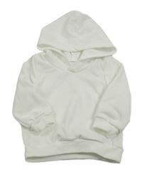 Biela mikina s kapucňou