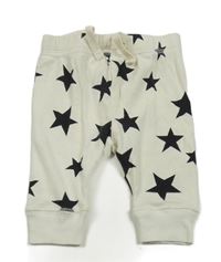 Smotanové ľahké tepláky s hviezdami Next