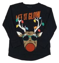 Černé triko se sobem Next