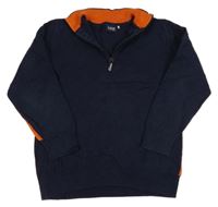 Tmavomodrý sveter s proužkem Baker