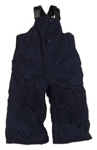 Tmavomodré šusťákové laclové oteplovačky GAP